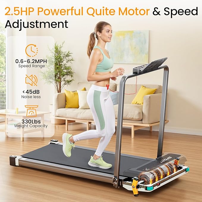 Walking Pad with Incline - Dual-Sided 2 in 1 Under Desk Treadmill with Shiatsu Foot Massager, 330LBs Walking Pad Treadmills for Home and Office, LED Display and Remote Control