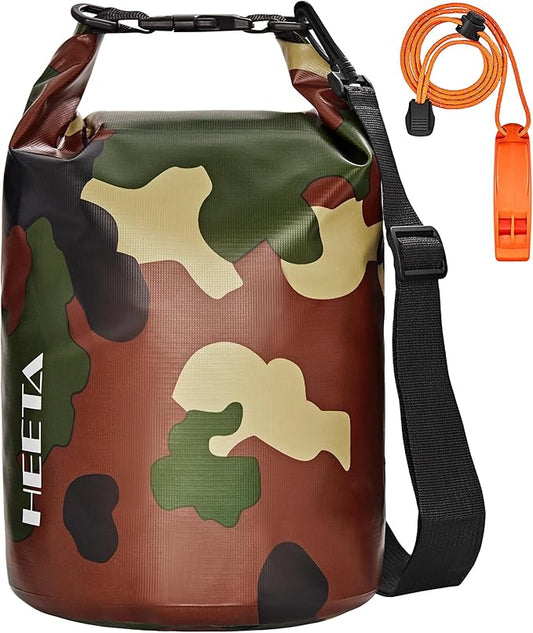 HEETA Waterproof Dry Bag for Women Men(Upgraded Version) 5L/10L/20L/30L/40L Roll Top Lightweight Dry Storage Bag Backpack with Emergency Whistle for Travel, Swimming, Boating, Kayaking, Camping, Beach