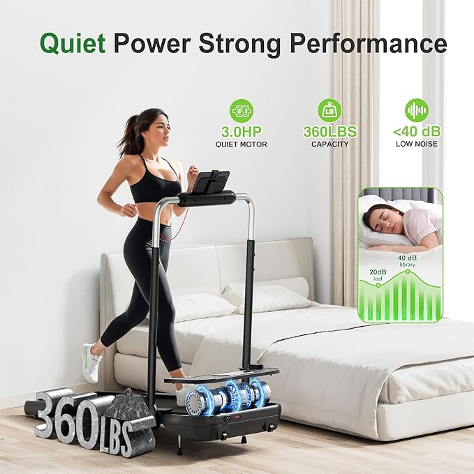 WELLFIT Walking Pad Treadmill with 10% Auto/Manual Incline for Home Office Apartment– 360 LBS Capacity, Under Desk Treadmill with Hiking Climbing Mode for Efficient Fat-Burn, Wide Running Belt