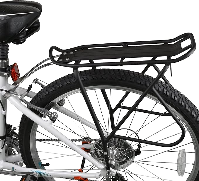 Ibera Bike Rack - Bicycle Touring Carrier Plus+ for Disc Brake/Non-Disc Brake Mount, Fat Tire Bikes, Frame-Mounted for Heavier Top & Side Loads, Height Adjustable for 26"-29" Frames