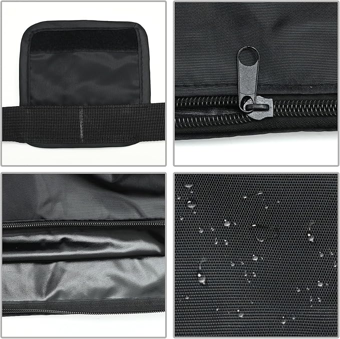 42-Inch 600D Black Travel Sports Duffle Bag with Upgrade Zipper - Collapsible, Waterproof, Multi-Purpose Storage for Camping, Hunting, and Sports Equipment