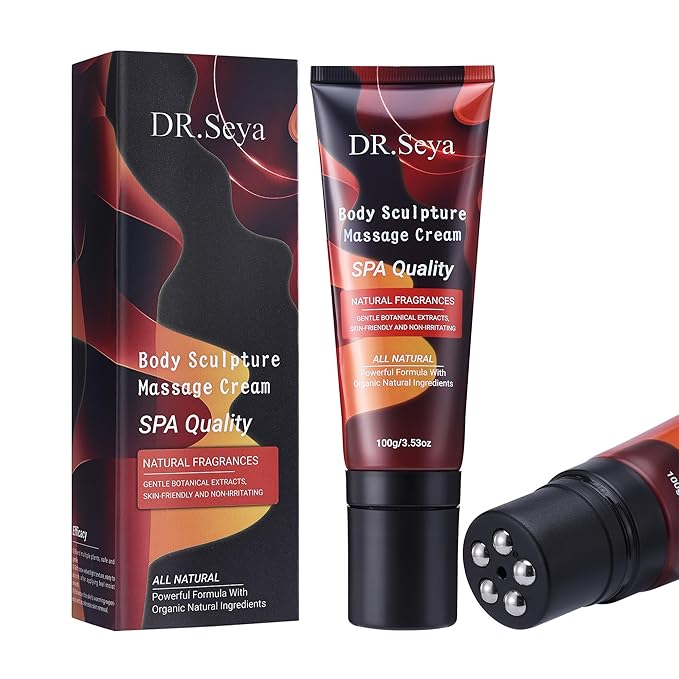 Hot Sweat Cream for Women & Men – Caffeine Hot Sweat Workout Enhancer with Massage Head, Hot Cream for Stomach Belly Fat Burner & Cellulite Cream for Thighs, Arms, Waist Trainer Workouts