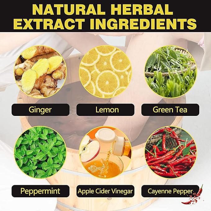 50Pcs Herbal Detox Cleansing Foot Soak Beads, Herbal Detox and Shaping Foot soak Beads Body Detox Foot Soak Natural Herbal Foot Massage Beads, Relaxing and Soothing Experience for Men and Women