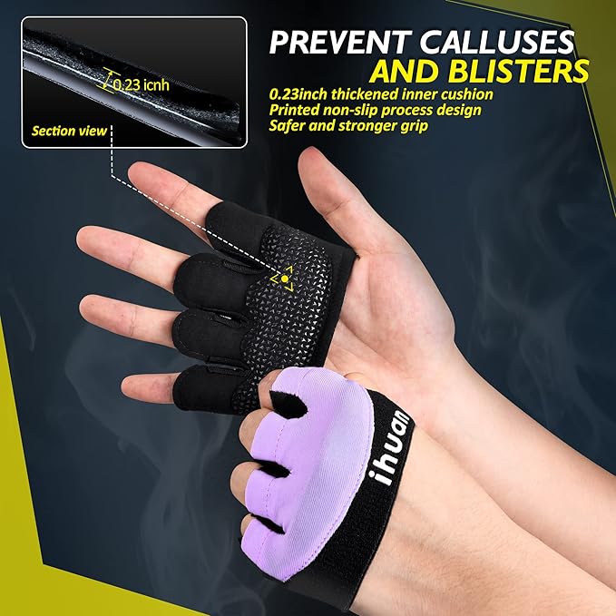 ihuan New Weight Lifting Gym Workout Gloves Men & Women, Great for Weightlifting, Exercise, Training, Fitness