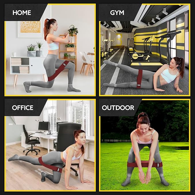 Fabric Resistance Bands for Legs - Workout Bands Resistance Bands for Men and Women - Booty Bands for Working Out - Exercise Bands Resistance Bands Set - Elastic Bands for Exercise