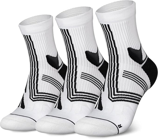 Hylaea Quarter Athletic Running Socks No Blister, Cushion Moisture Wicking Socks for Cycling Sport