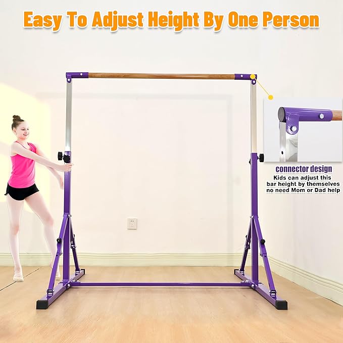 4FT/5FT Gymnastic Bar Set Gymnastics Horizontal Bar Gymnastics Kip Bar for Kids Home Use