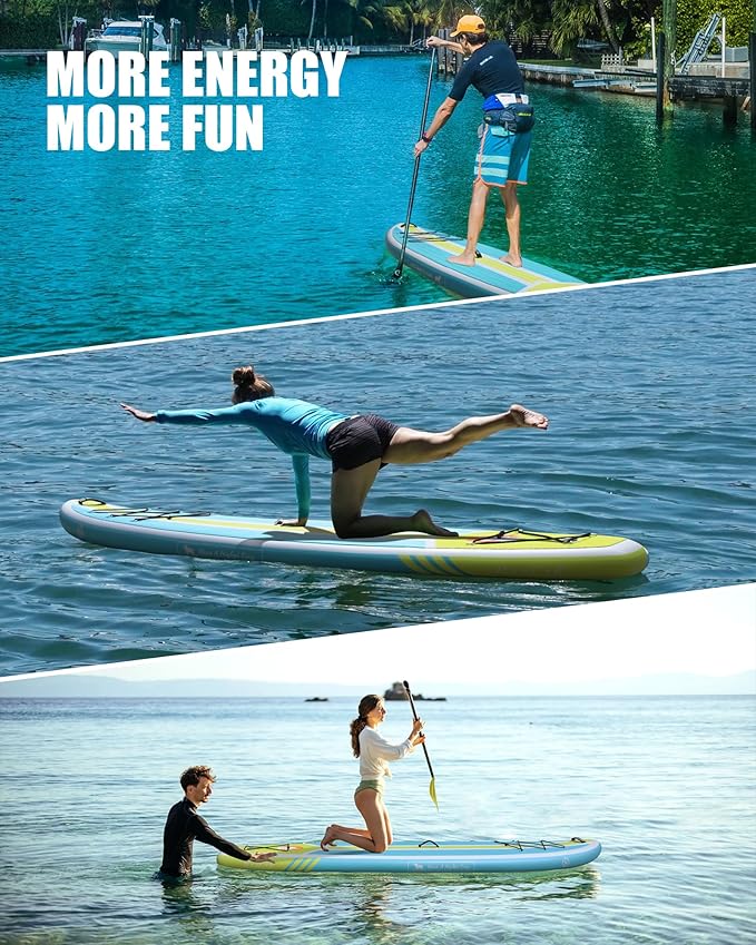 Highpi Inflatable Stand Up Paddle Board for Youth and Adults – Wide Sup with Premium Accessories, Blow Up Paddleboard for Surfing, Fishing, Yoga & More