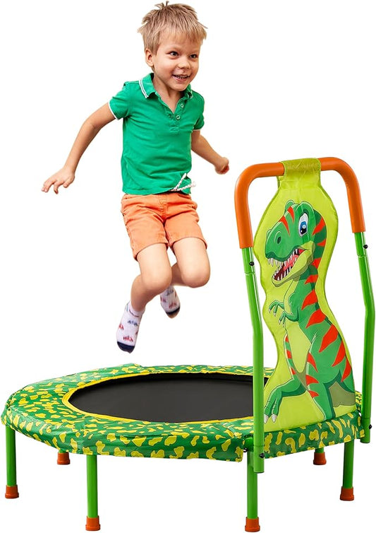 36" Trampoline with No-Gap Design, Mini Trampoline for Kids, 3FT Indoor/Outdoor Rebounder with Handle