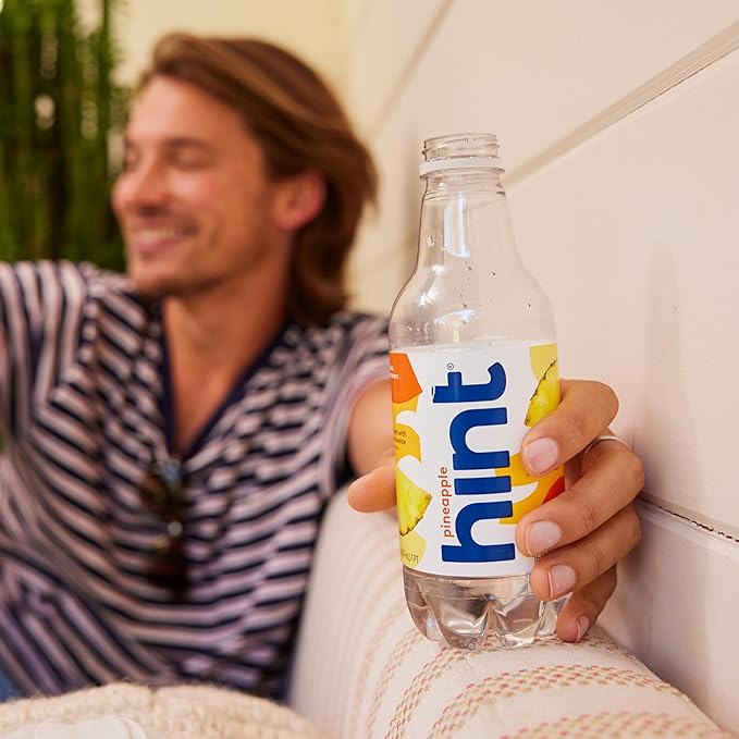 Hint Water Pineapple, Pure Water Infused with Pineapple, Zero Sugar, Zero Calories, Zero Sweeteners, Zero Preservatives, Zero Artificial Flavors, 16 Fl Oz (Pack of 12)
