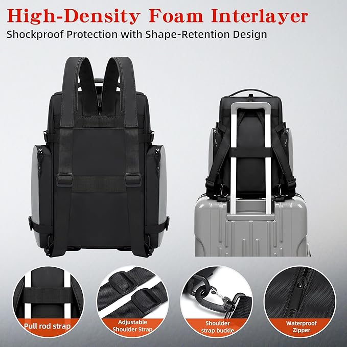 19L Reflective Bike Rack Bag Water Resistant Cycling Pannier Saddle Shoulder Bag with Rain Cover 4-in-1 Versatile Bag Accessories for Travel Commuting Shopping Outdoor Cycling Night-Riding Fitness