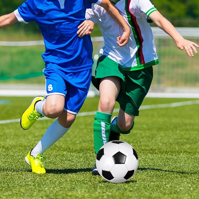 HyDren 4 Pack Soccer Ball with Pump Official Size 4/5 Deflated Soccer Balls Bulk for Outdoor Indoor Practice Training Sport Gift for Kids Boys Teen Youth Adult