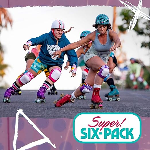 187 Killer Pads Six Pack Pad Set, Elbow Pads, Knee Pads, and Wrist Guards - Ideal for Skateboarding, Roller Skating, and Inline Skating