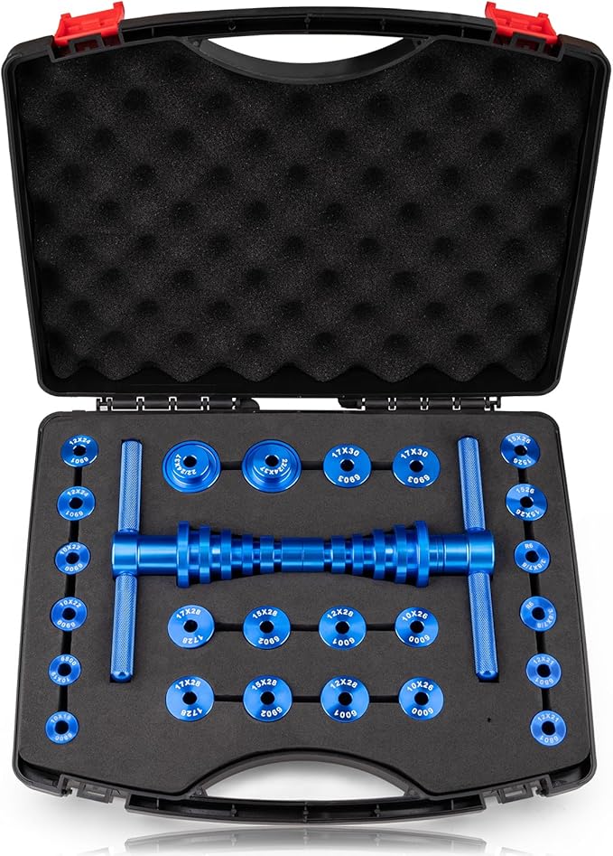25PCS Bicycle Bearing Press Kit for Wheel Hub, Soft Tail Frame Pivot Point Installation with Bushing Tool
