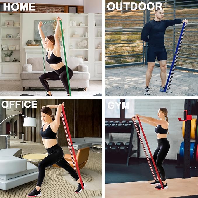 Fabric Resistance Bands for Working Out, 3 and 4 Levels Booty Bands Long Resistance Bands for Women and Men | Elastic Bands for Exercise Bands Resistance Workout Bands Resistance