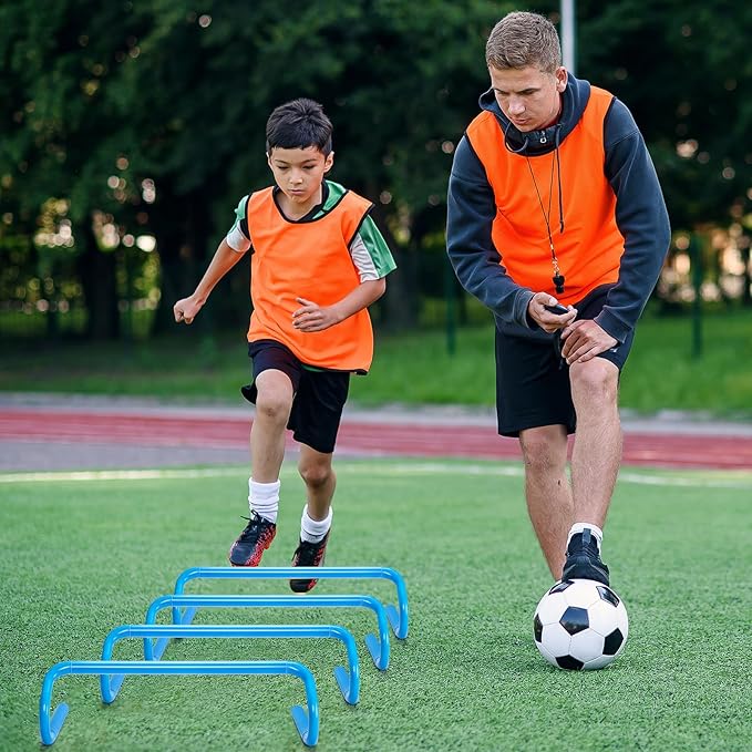 5 Pcs Speed Agility Training Hurdles Detachable Durable Equipment Plyometric and All Purpose Speed Training Hurdle Equipment for Athletes Soccer Basketball