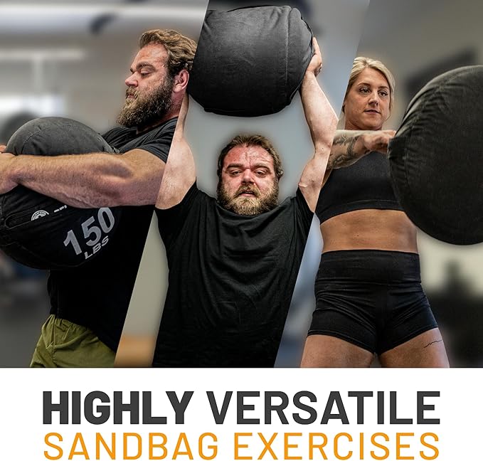 Sandbags for Working Out [Bells of Steel] Workout Sand Bag, Strongman, Commercial and Home Gym Sand Bags for Weight Training with Handles for Fitness