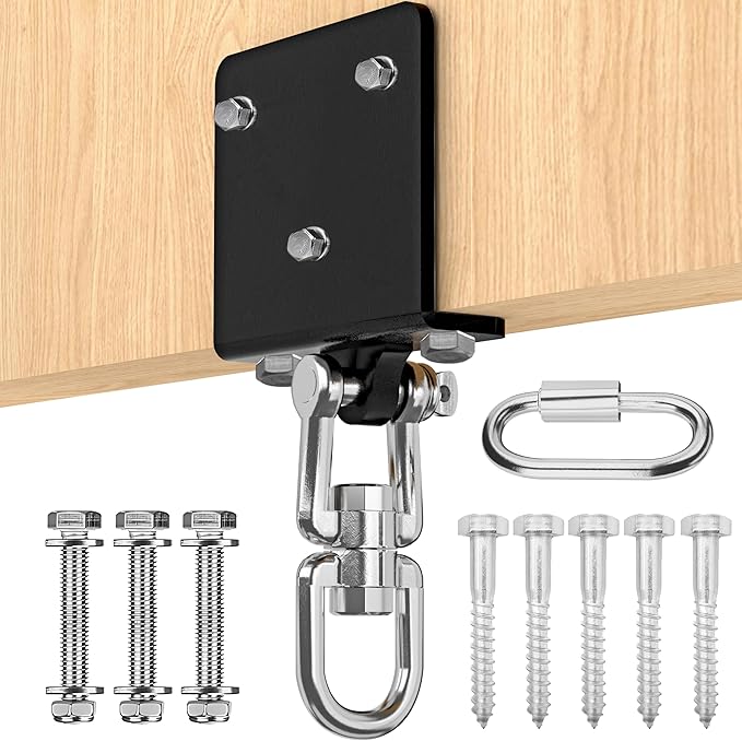 Heavy Bag Hanger for Heavy Bag Beam Mount 360° Rotation Boxing Bag Ceiling Mount I-Beam Punching Bag Hanger Beam Mount Hooks Fit Hanging Punching Bags and Swings (700 LB Capacity)