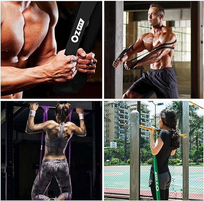 Pull Up Bands, Resistance Bands, Pull Up Assistance Bands Set for Men & Women, Exercise Workout Bands for Working Out, Body Stretching, Physical Therapy, Muscle Training