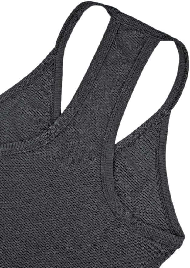 iGENJUN Workout Tops for Women Racerback Basic Tank Summer 2025 Camisole V Neck Slim Fit Ribbed Sleeveless
