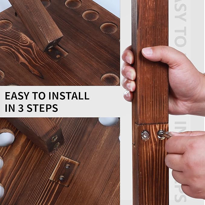 360 Degree Rotating Pool Cue Stick Holder - Floor Stand Pool Cue Rack for Up to 15 Sticks, Billiard Cue Rack, Natural Wood Billiard Room Equipment Storage Organizer, Gifts for Men