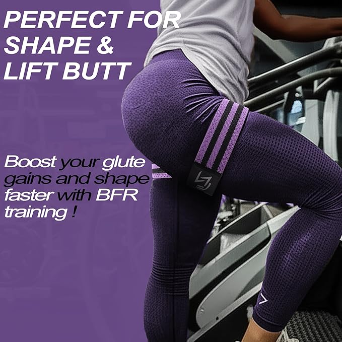 BFR Occlusion Bands for Women Legs Glutes Hip Building, Comfortable Elastic Booty Bands for Blood Flow Training Workouts Fast to Lift Your Butt,Squat,Thigh,Fitness