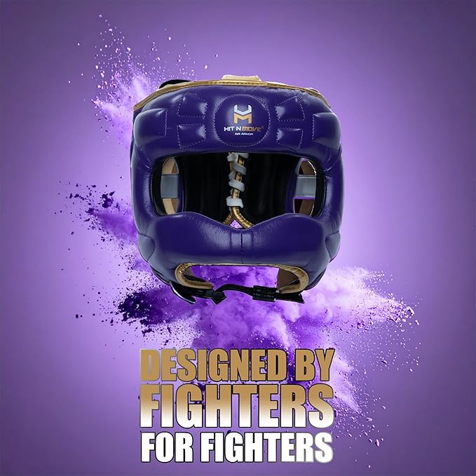 HIT N MOVE® Air Armor Face Saver Boxing Headgear, Lightweight Protective Gear for MMA, Kickboxing, Martial Arts, Training & Sparring and Combat Sports