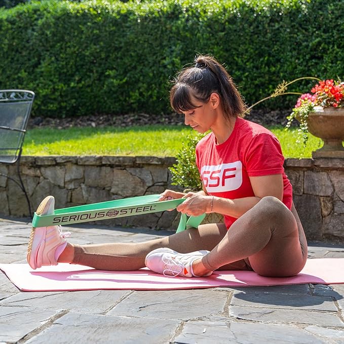 Serious Steel Fitness 37" Resistance Training Bands (Portable Exercise Band System Training Bands- Great for Individuals Looking for Tension Throughout The Exercise)