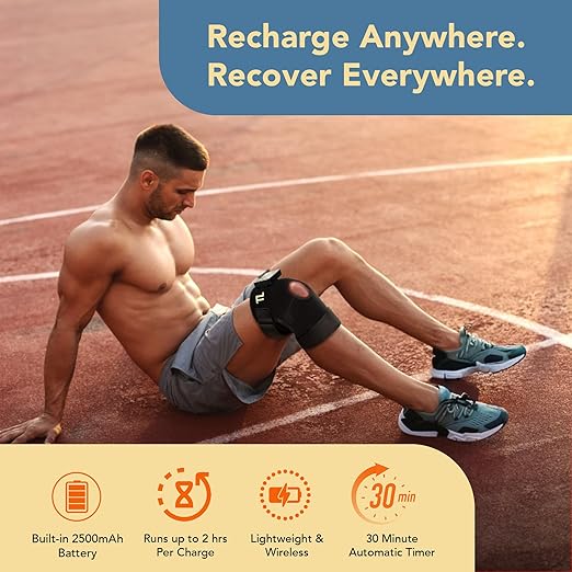 2025 Upgraded 3-in-1 Red Light Therapy Knee Massager w/Heat – 3 Wavelength Infrared Knee Brace for Joints, Knees, Elbow, Shoulder Recovery – Portable Heated Compression Wrap for Faster Relief