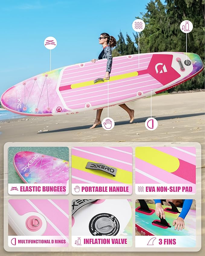 Inflatable Stand Up Paddle Board with SUP Accessories, Anti-Slip EVA Deck, 11'*33" Inflatable Paddle Boards for Adults & Youth of All Skill Levels