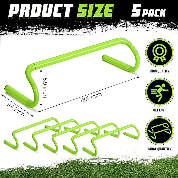 5 Pcs Speed Agility Training Hurdles Detachable Durable Equipment Plyometric and All Purpose Speed Training Hurdle Equipment for Athletes Soccer Basketball
