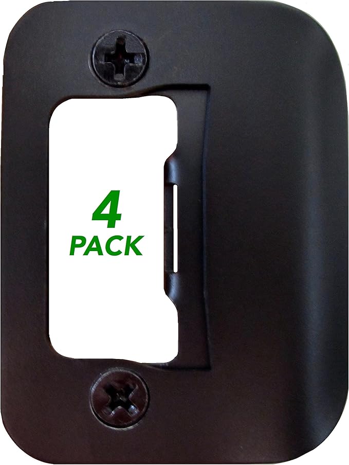 4-Pack Gator Door Latch Restorer - Strike Plate (Oil Rubbed Bronze)