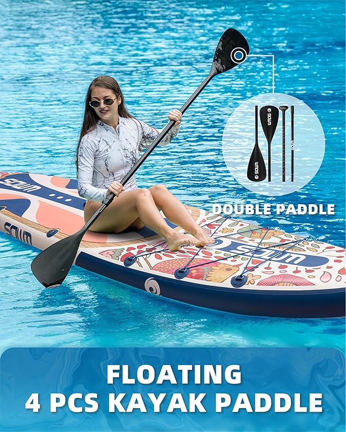 Inflatable Paddle Boards 11'x33'', Stand Up SUP Paddle Board Inflatable for Adults Youth, Extre Wide & Non-Slip Sup of All Skill Levels