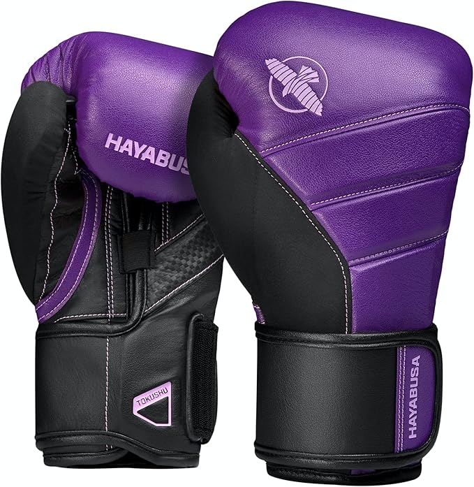Hayabusa T3 Boxing Gloves for Men and Women Wrist and Knuckle Protection, Dual-X Hook and Loop Closure, Splinted Wrist Support, 5 Layer Foam Knuckle Padding