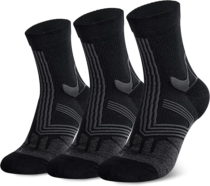 Hylaea Quarter Athletic Running Socks No Blister, Cushion Moisture Wicking Socks for Cycling Sport