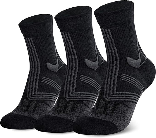 Hylaea Quarter Athletic Running Socks No Blister, Cushion Moisture Wicking Socks for Cycling Sport