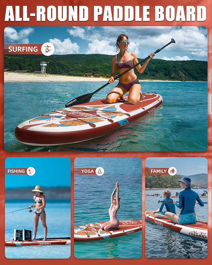 Inflatable Stand Up Paddle Board with SUP Accessories, Anti-Slip EVA Deck, 11'*33" Inflatable Paddle Boards for Adults & Youth of All Skill Levels