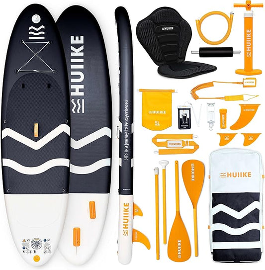 Inflatable Paddle Board for Adults with Accessories Included, Oar, Fins, Pump. Stand Up Paddleboard Great Stability and Resistance. 10’ x 33" x 5.9", Maximum Load 286 lb