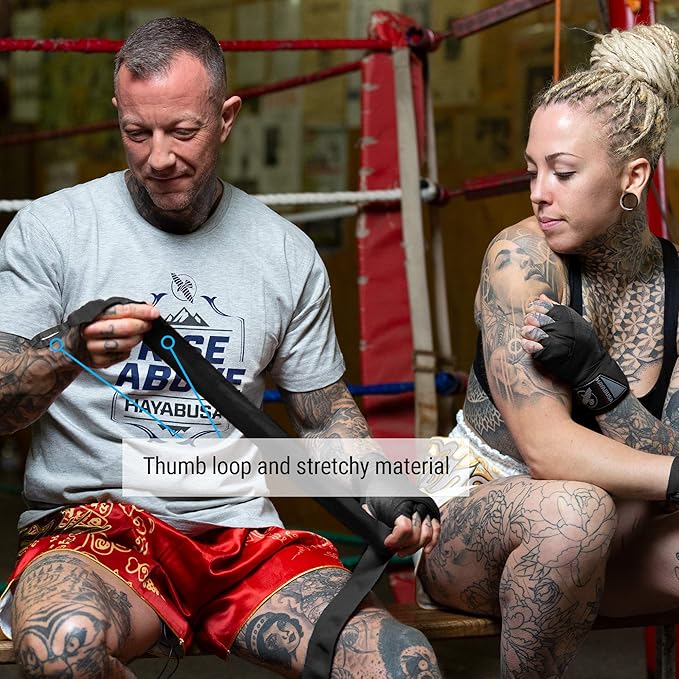 Hayabusa T3 Boxing Gloves 16oz, Perfect Stretch 4.0 Boxing Hand Wraps 180 Inches and Boxing Glove Deodorizer - All Items are Black