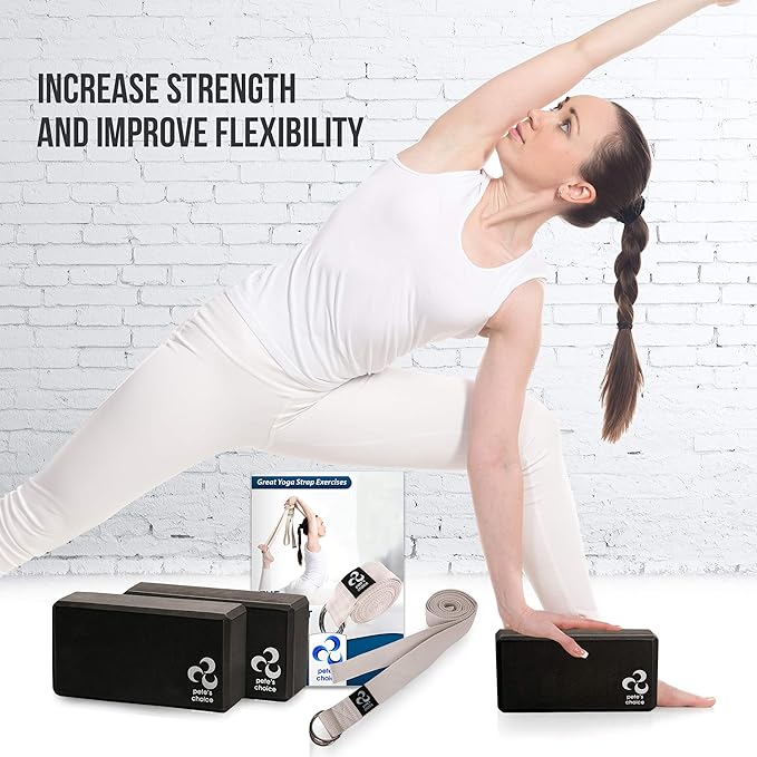 2-PACK or 5-PACK Yoga Exercise Adjustable Straps 8Ft | BONUS eBook | with Durable D-Ring For Pilates & Gym Workouts | Hold Poses, Stretch, Improve Flexibility & Maintain Balance