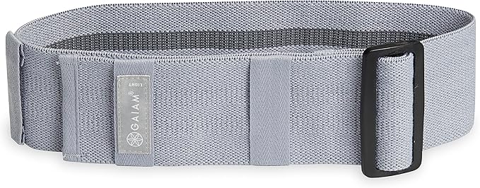 Gaiam Adjustable Hip Bands - 2-Pack Resistance Bands for Working Out, Buckle Adjustable Workout Bands with 4 Light and Medium Resistance Levels Target, Tone, and Strengthen Lower Body - 2 Pack