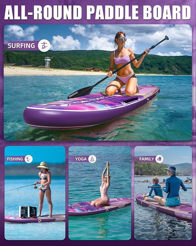 Inflatable Stand Up Paddle Board with SUP Accessories, Anti-Slip EVA Deck, 11'*33" Inflatable Paddle Boards for Adults & Youth of All Skill Levels