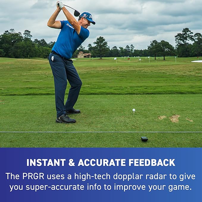 HS 130-A Portable Golf Launch Monitor | Doppler Radar Measures Club & Ball Speed, Smash Factor, Total & Carry Distance | Tracks Swing Speed Training Aids