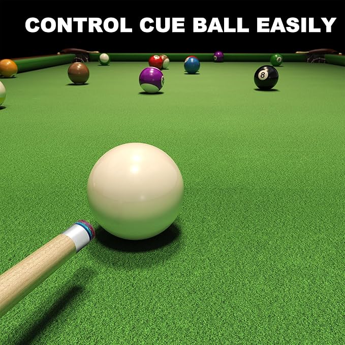 HomeSeason Pool Cue Stick 58" Billiard Cue Sticks 3D Printed Grip Professional Low Deflection Pool Sticks Maple Wood Pool Sticks 13mm Tip