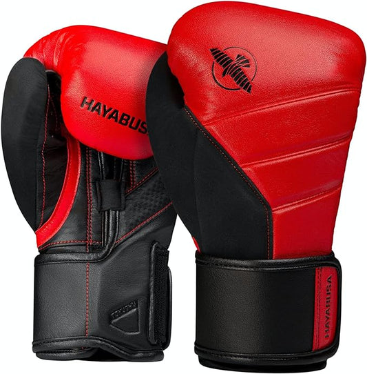 Hayabusa T3 Boxing Gloves for Men and Women Wrist and Knuckle Protection, Dual-X Hook and Loop Closure, Splinted Wrist Support, 5 Layer Foam Knuckle Padding