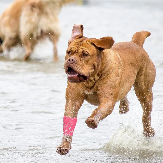 8 Rolls Cohesive Bandage 2” x 5 Yards Self Adherent Bandage Wrap Breathable Vet Tape Elastic Adhesive Bandage for Sports, Wrist, Ankle, Tattoo Wraps(Pink)
