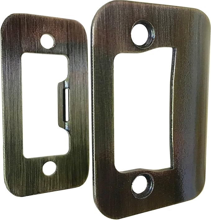 4-Pack Gator Door Latch Restorer - Strike Plate (Antique Brass)