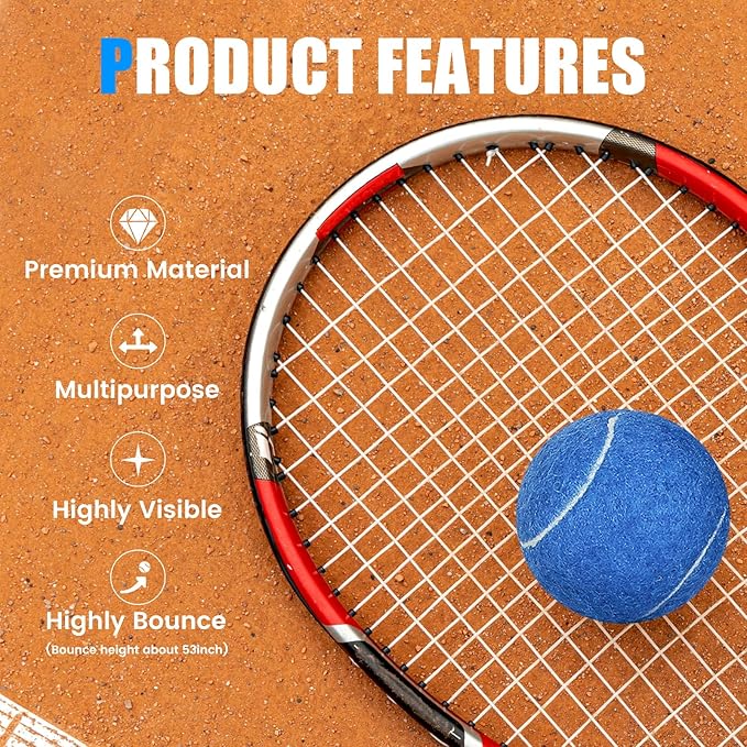 30 Pack Tennis Balls, Training Tennis Balls, Pet Dog Playing Balls, Practice Tennis Balls with Mesh Bag for Transport and Beginner Training