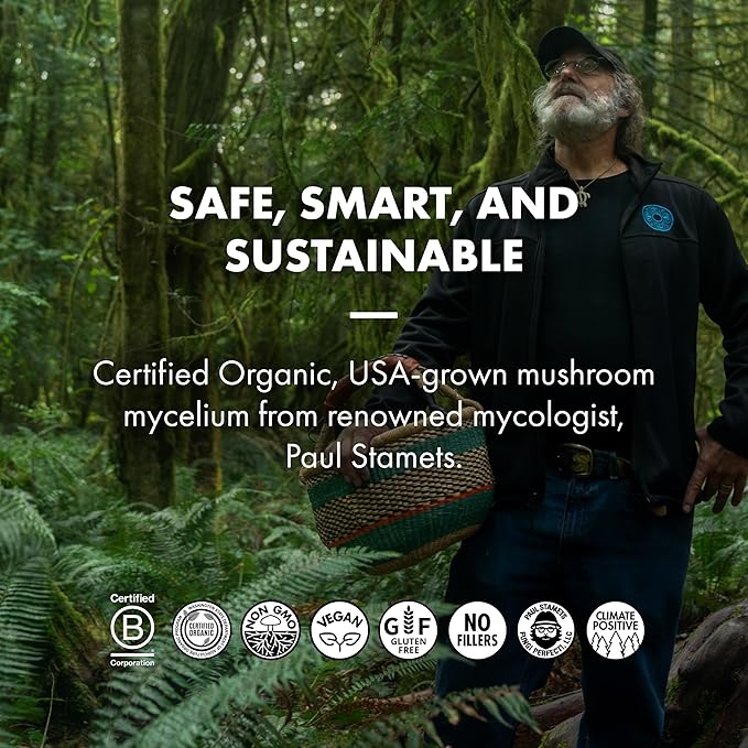 Host Defense CordyChi Capsules - Energy & Immune Support Supplement - Cordyceps & Reishi Mushroom Supplement for Relaxation & Respiratory Support - Aids Against Tiredness - 120 Capsules (60 Servings)*